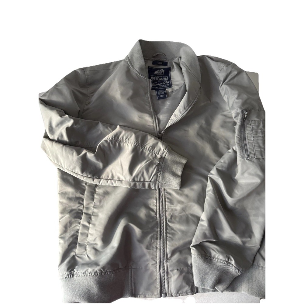 American Rag Nylon Jacket. Size Large. Outer Shell. Gray Excellent Condition